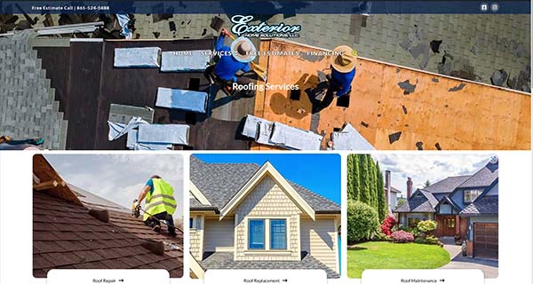 Roofing Company Website Design